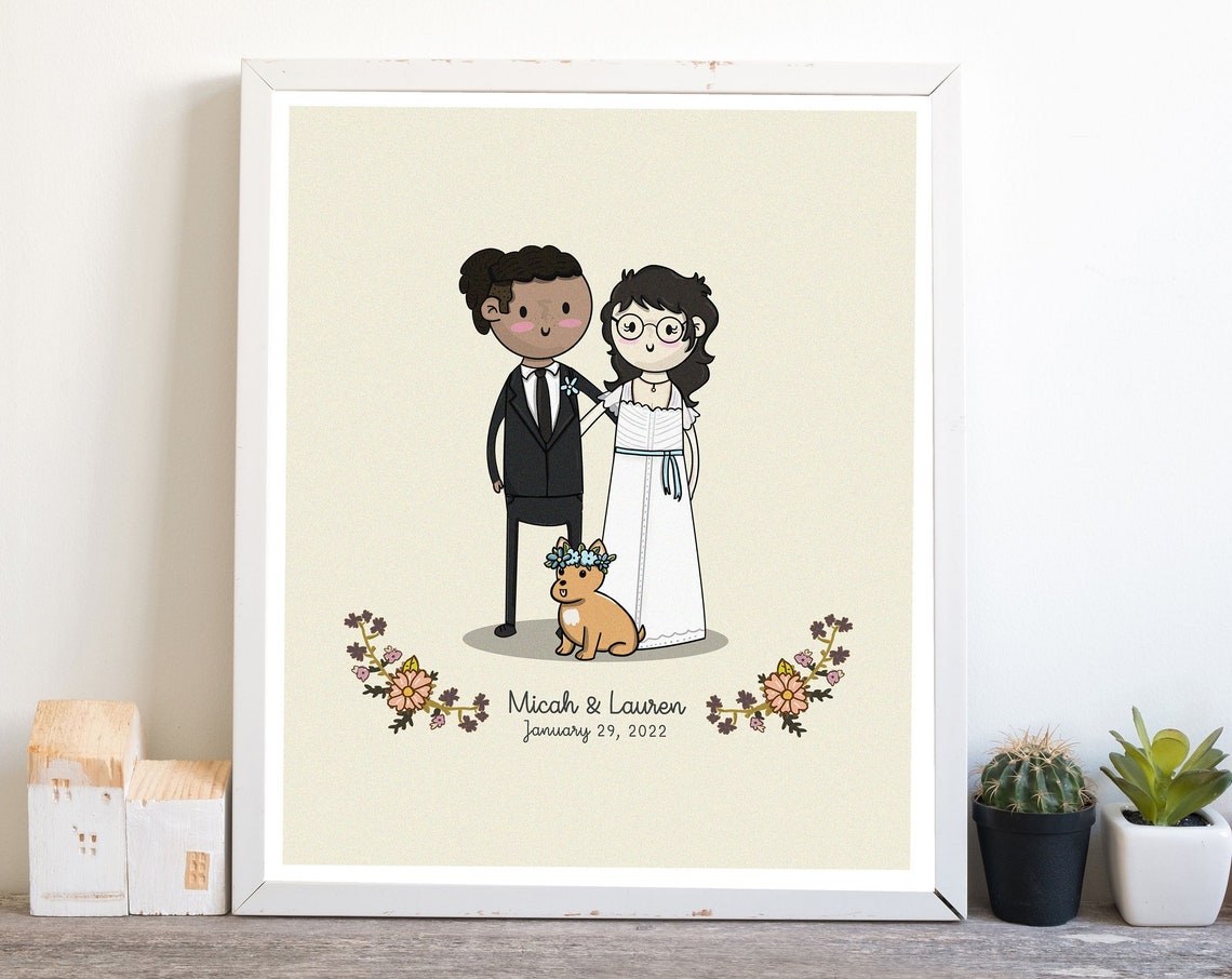 Custom Family Portrait, Hand Drawn Gift