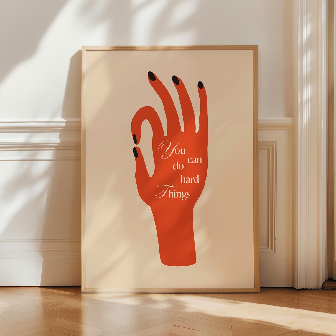 You Can Do Hard Things Quote Poster, Self Care
