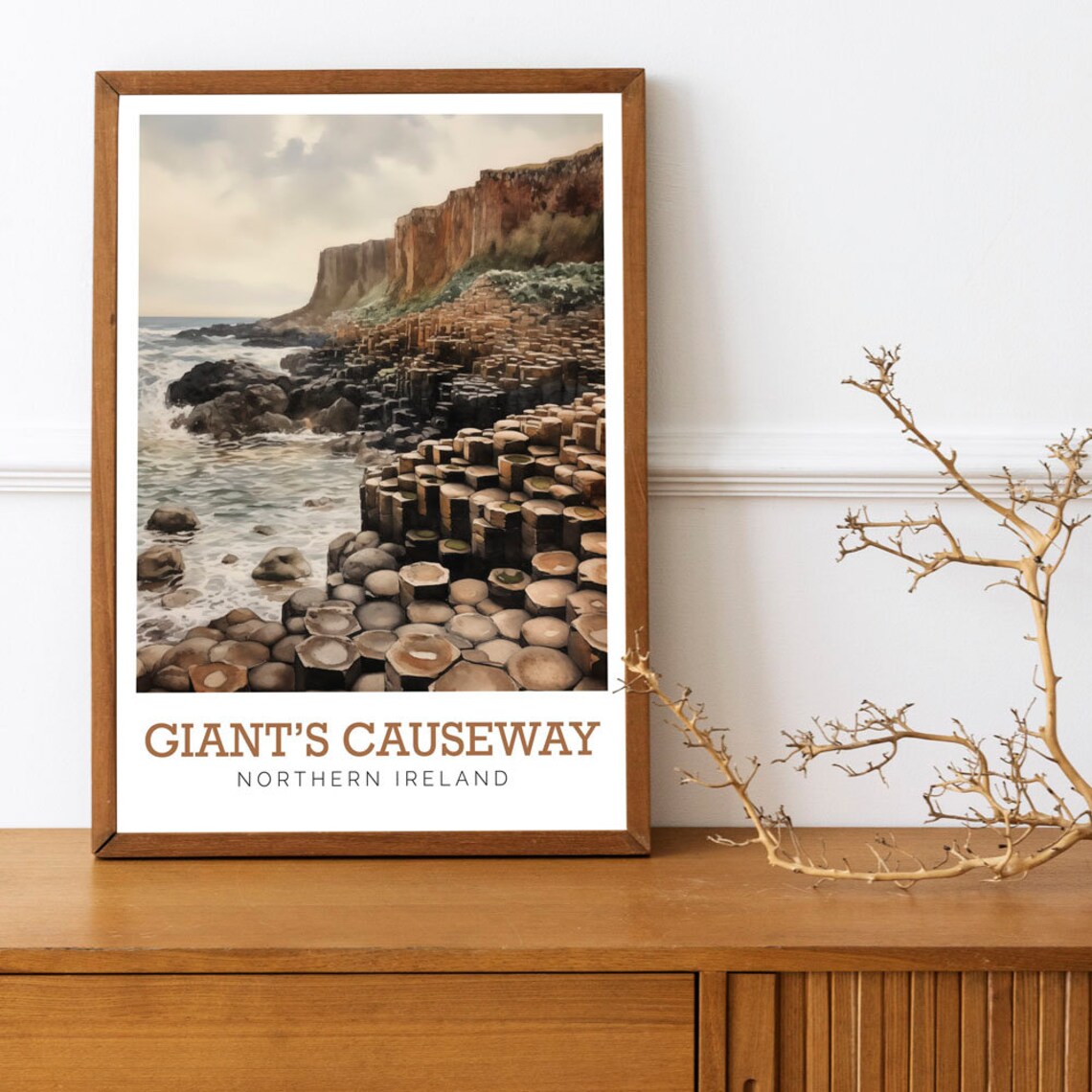 Giant's Causeway Watercolor Art Print - Image 3