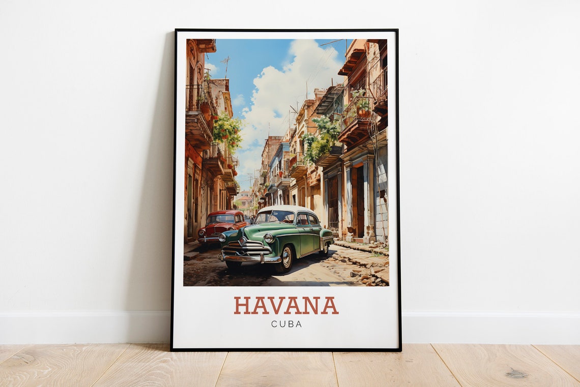 Havana Cuba Art Print Watercolour Print Print Available In Many Sizes Or - Image 2