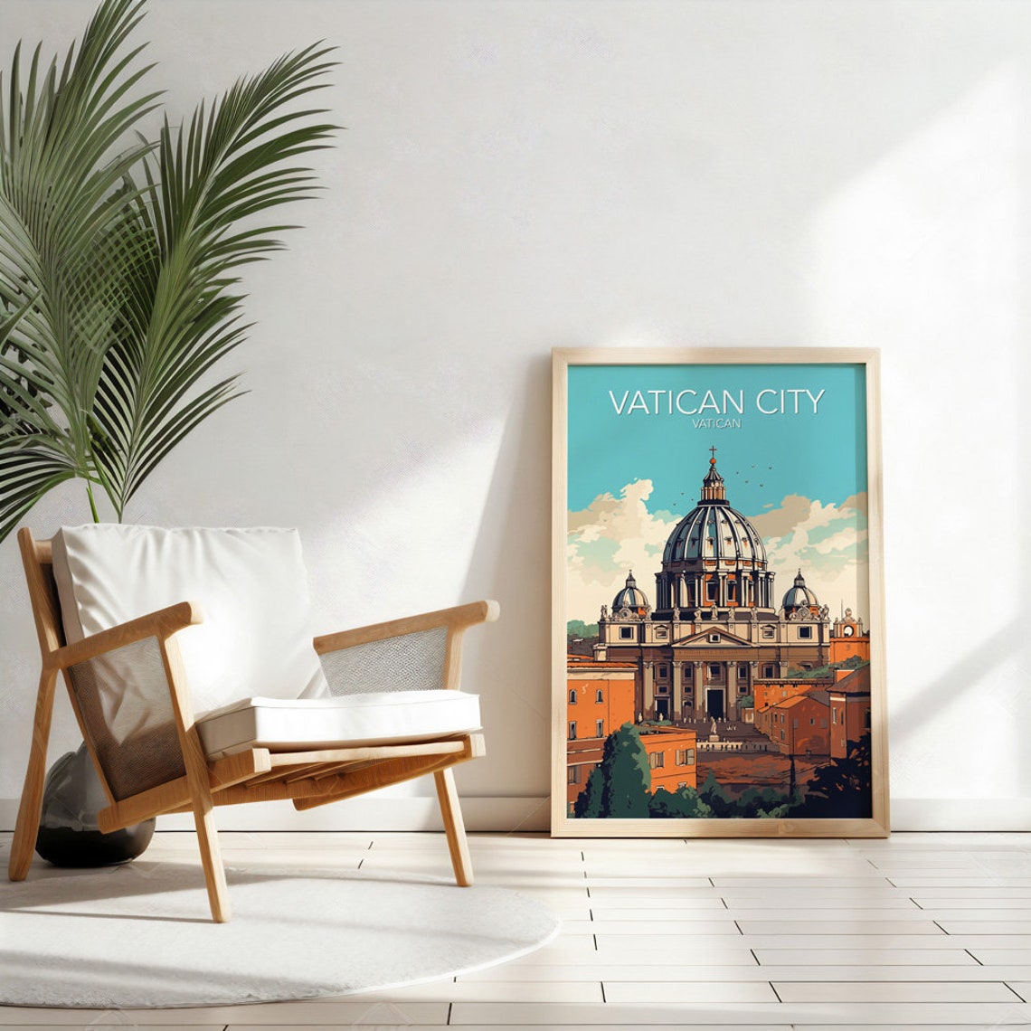 Vatican City Saint Peters Basilica Iconic Grand Dome Travel Poster - Image 2