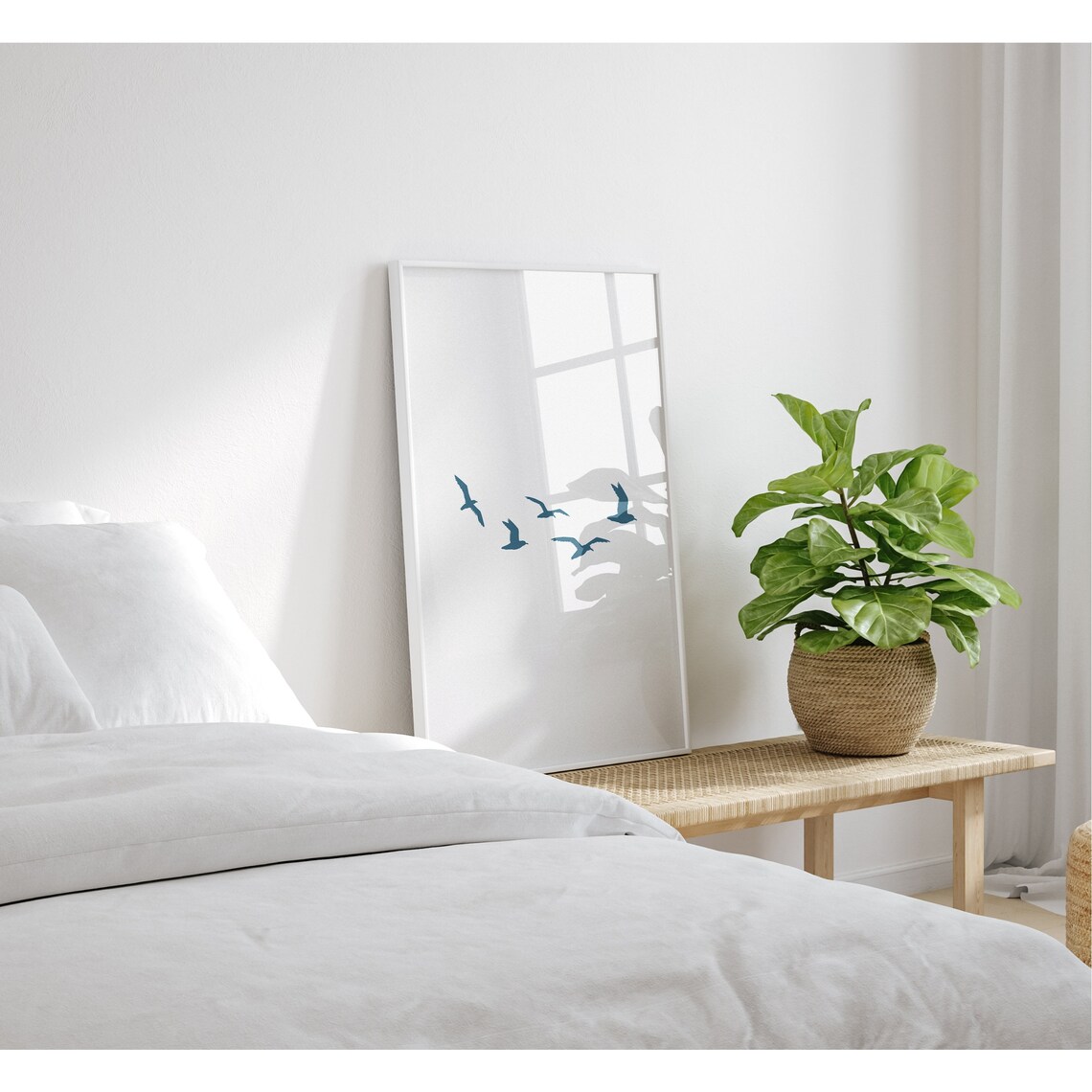 Seagull Print, Minimalist Beach House Decor - Image 2