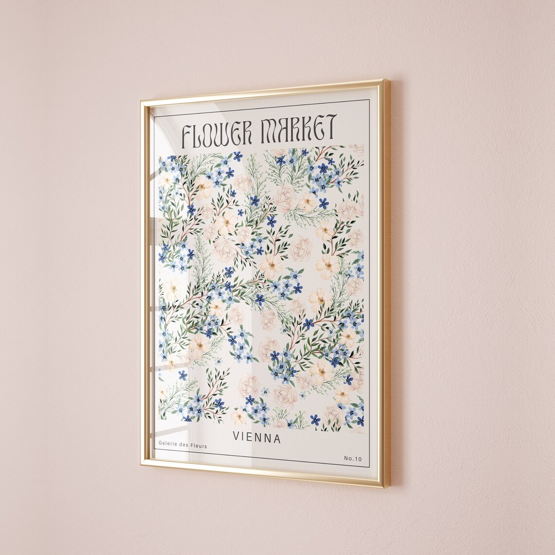 Flower Market Vienna Retro Floral Art Print - Image 3
