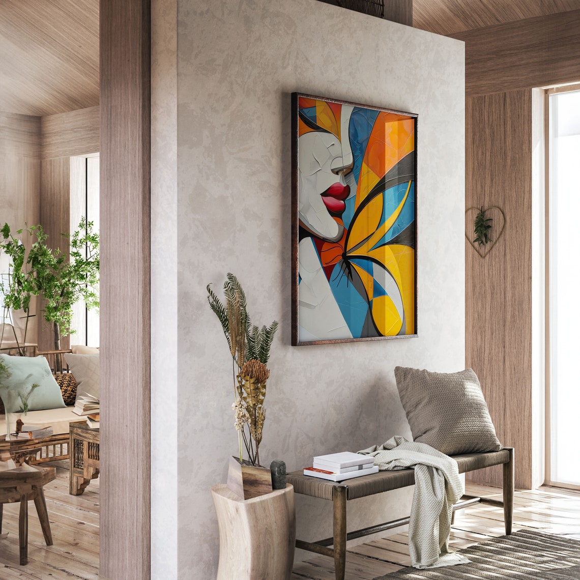 Abstract Butterfly Wall Painting Arts Modern Wall Decor Art Prints Instant Wall Art - Image 2