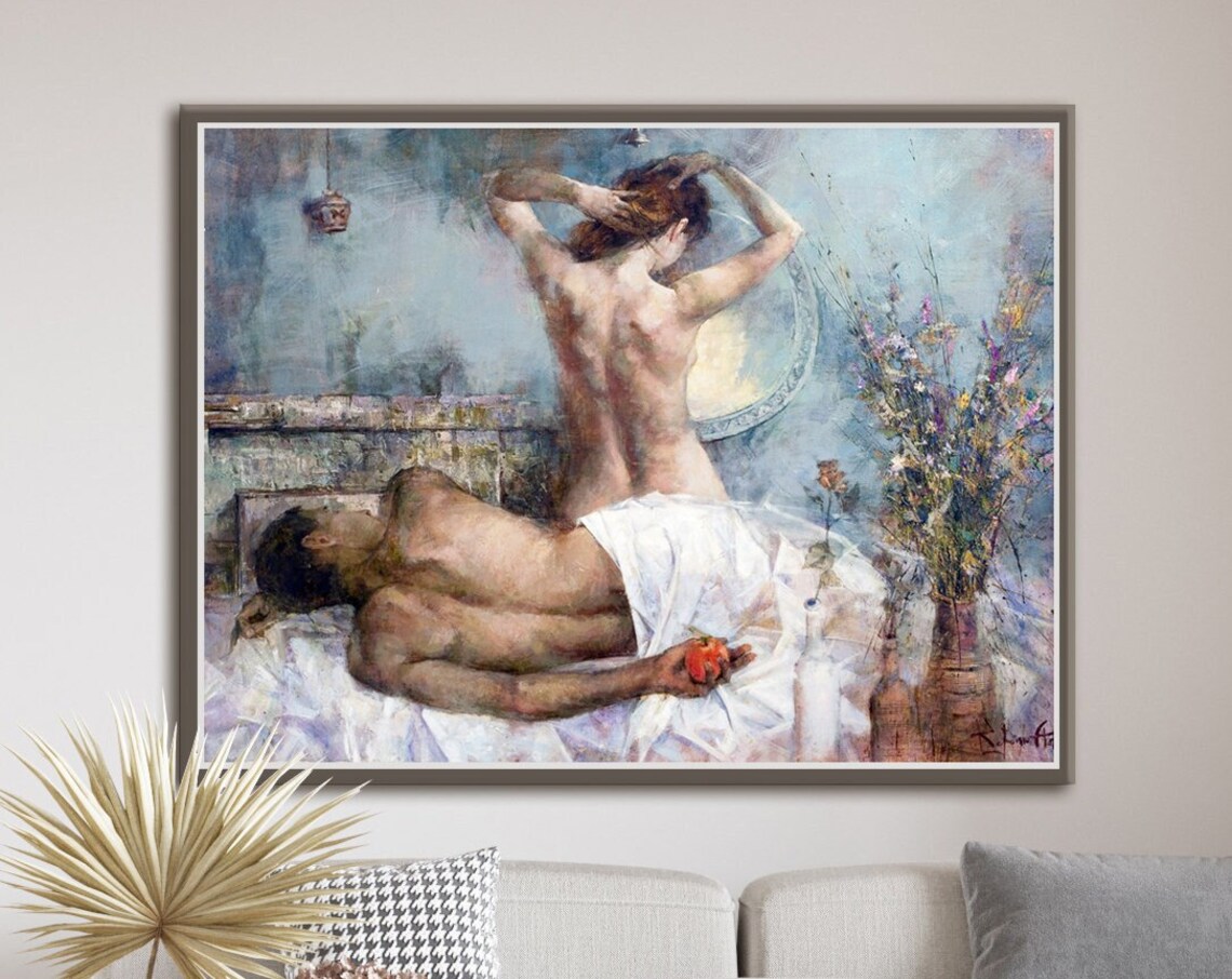 Adam And Eve Art, Original Oil Painting - Image 2