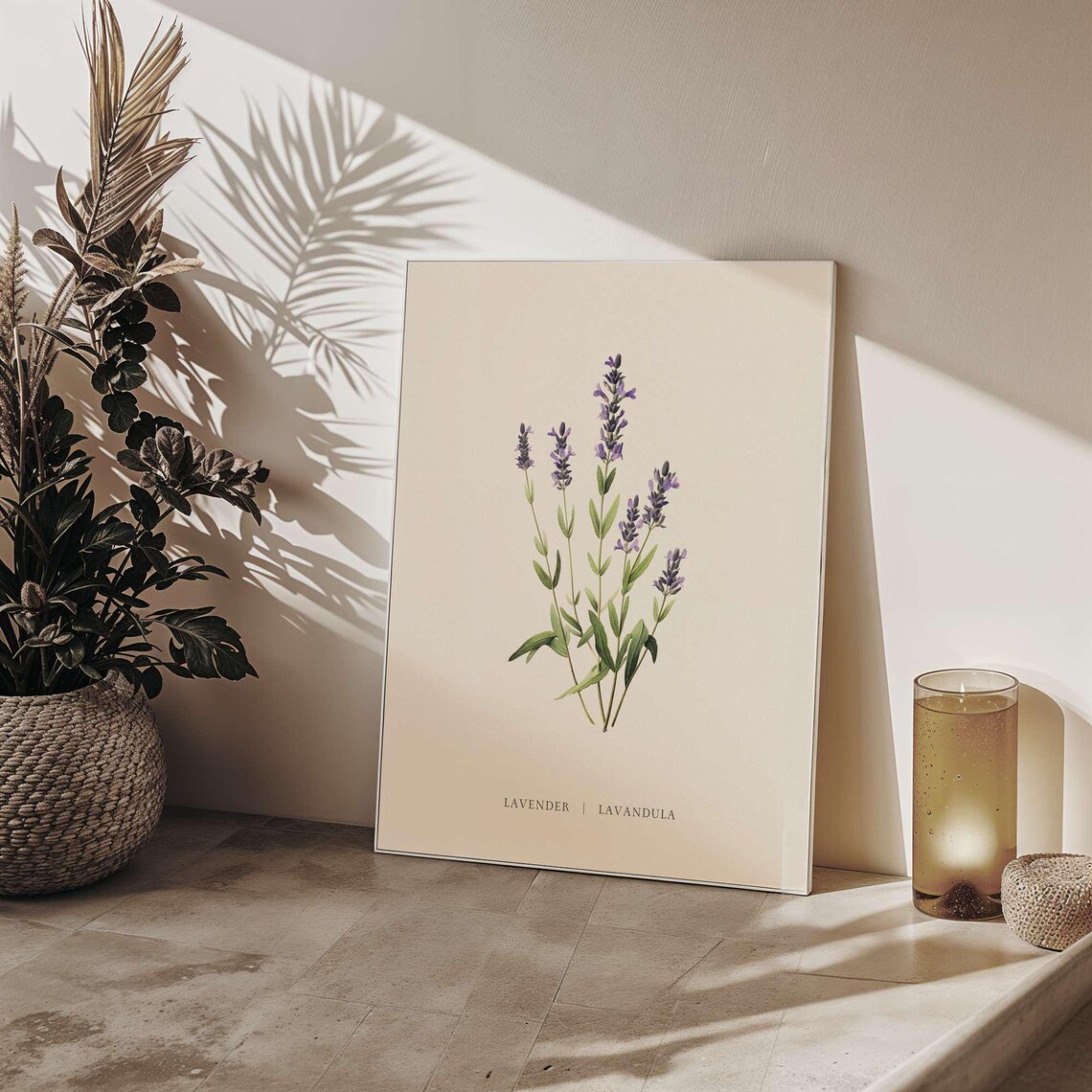 Lavender Botanical Art Print, Vintage Inspired Decor