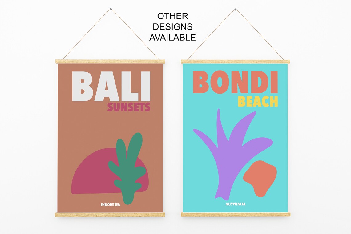 Bali Sunsets Retro Travel Poster, Beach Decor - Image 2