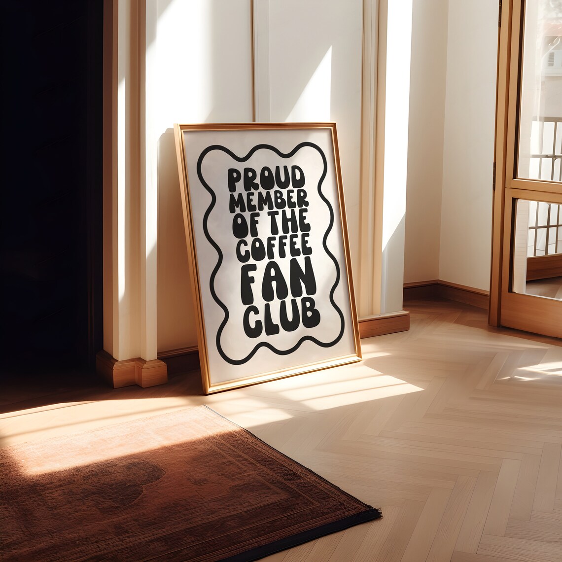 Proud Member Of The Coffee Fan Club Retro Kitchen Wall Poster - Image 2
