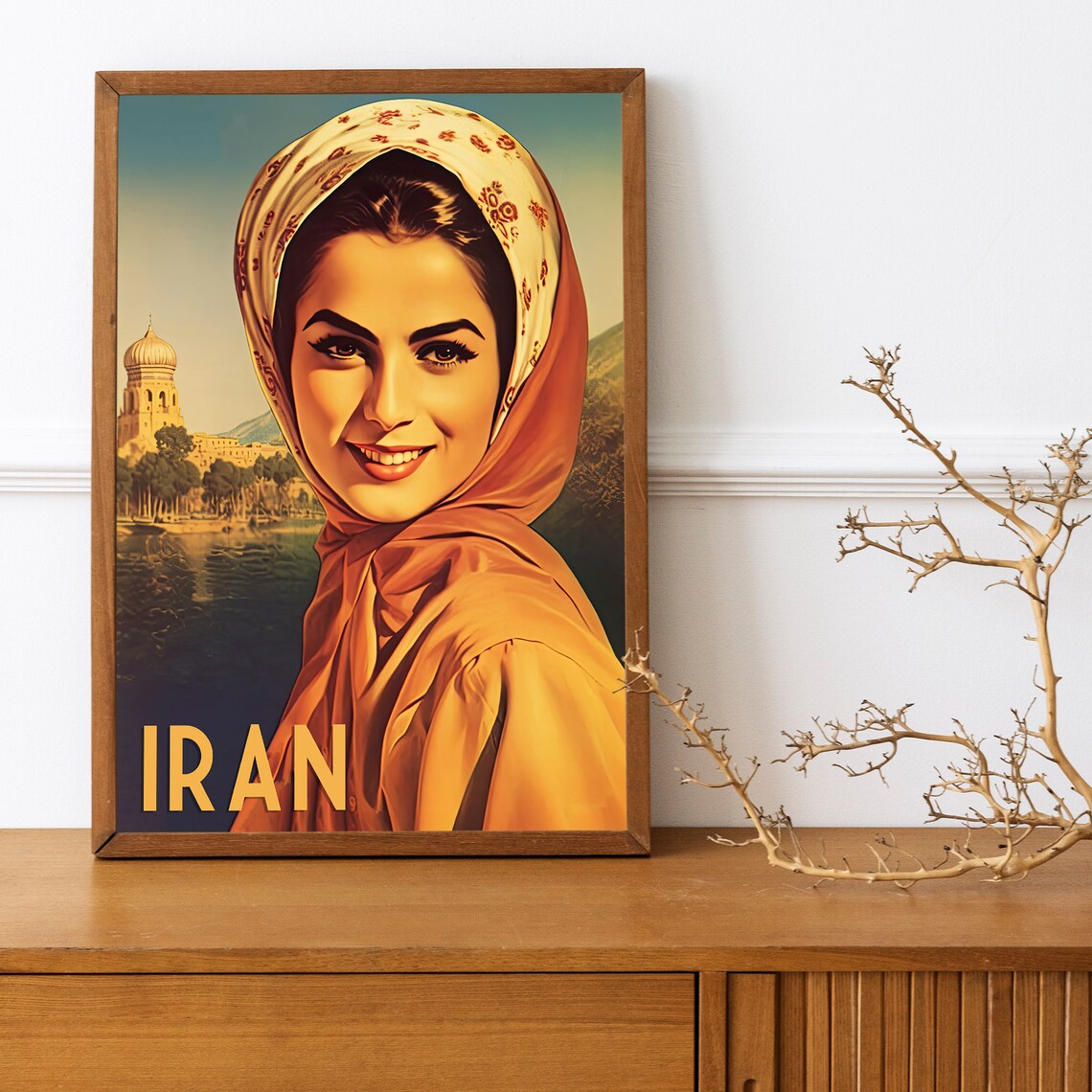 Persian Elegance Vintage-Inspired Iranian Woman Portrait - Image 2
