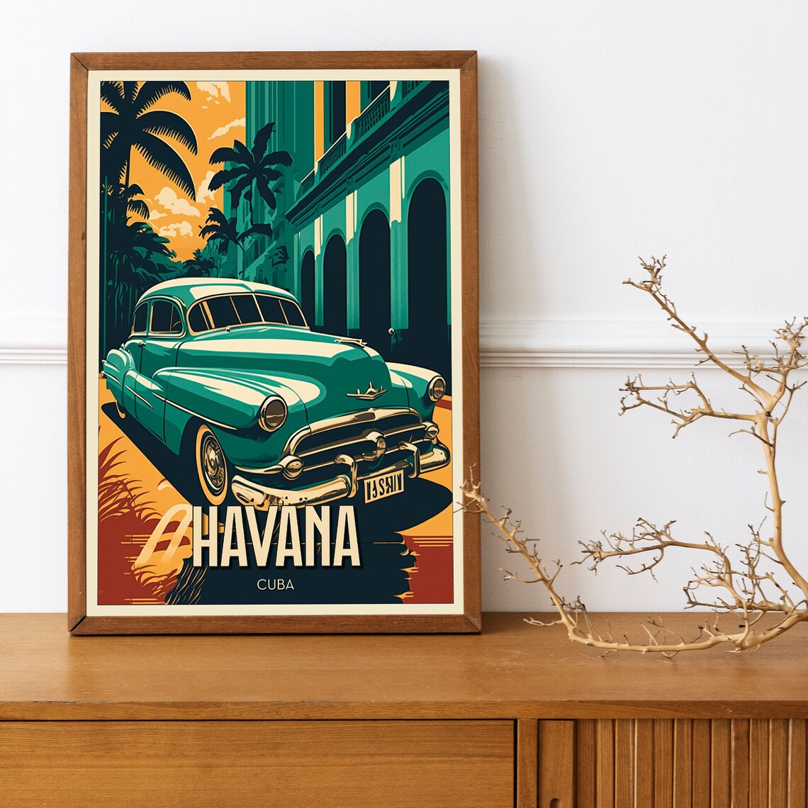 Havana Cuba Vintage Travel Poster, Latin America