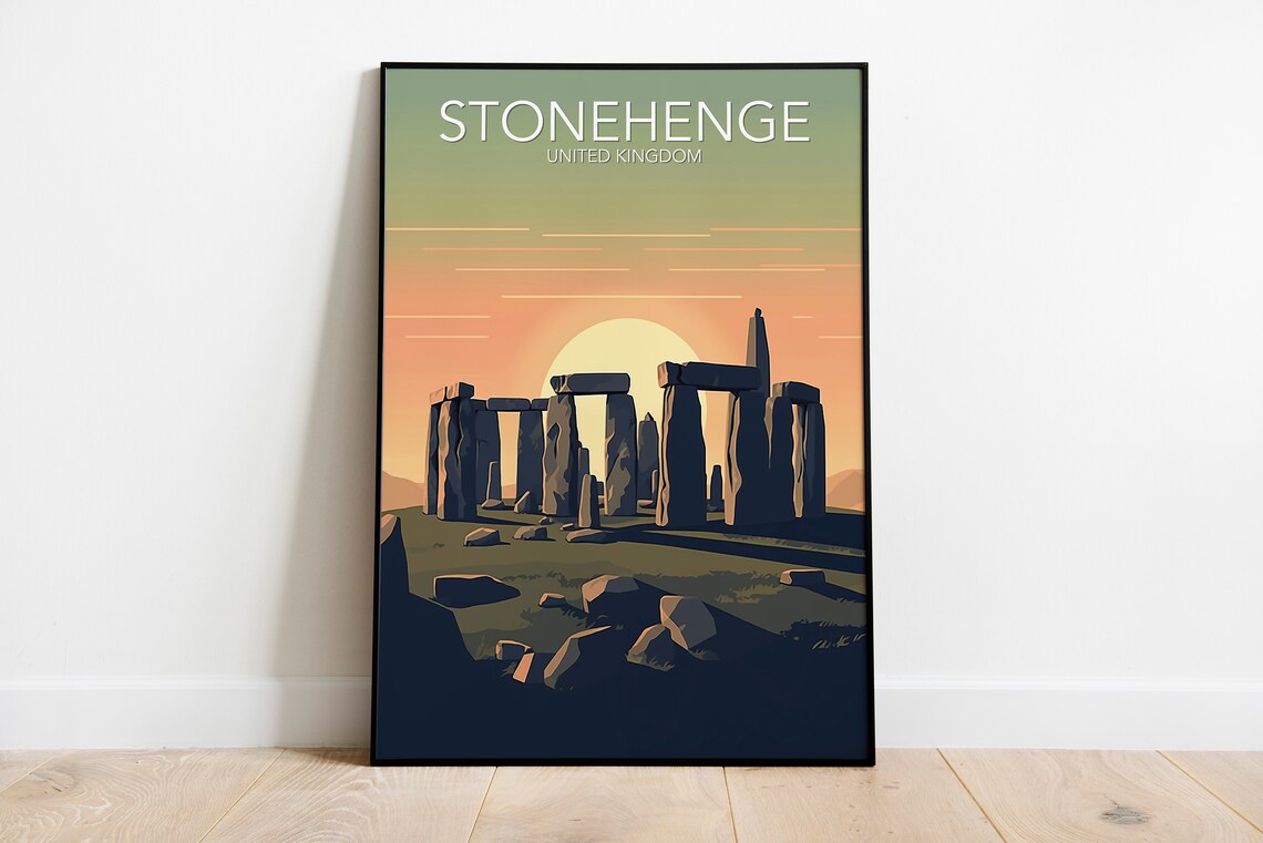 Stonehenge Modern Poster Print