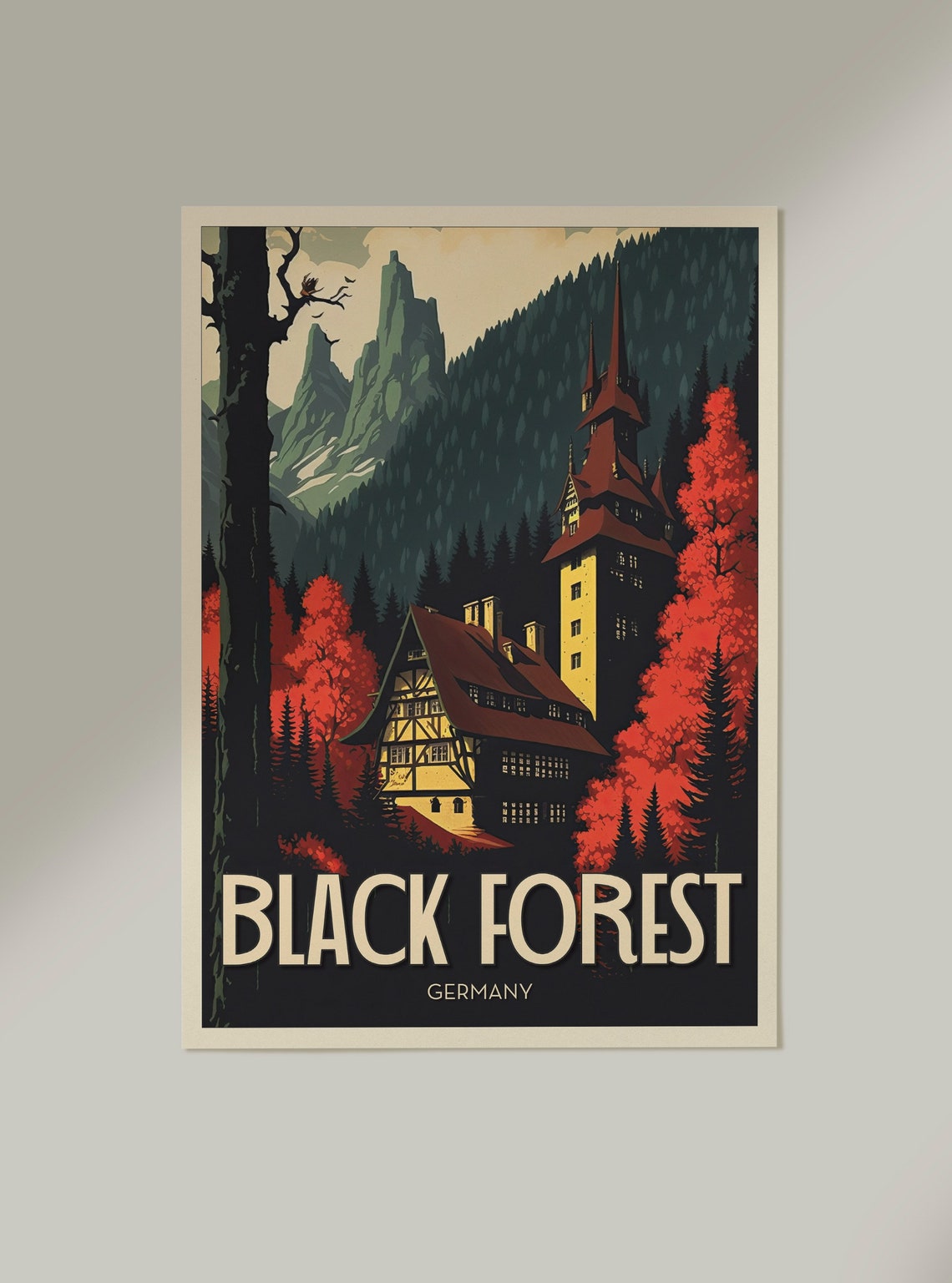 Black Forest Art Print Vintage Poster Print Available In Many Sizes Or - Image 2