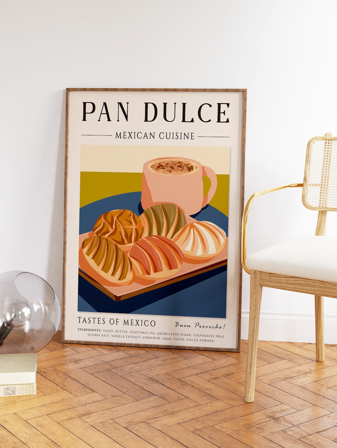 Mexican Food Pan Dulce Travel Poster, Kitchen Decor - Image 2