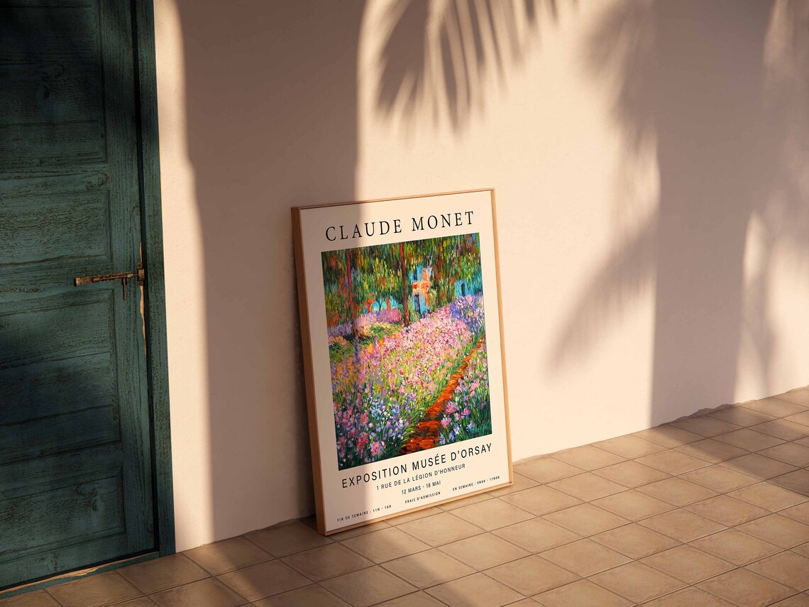 Claude Monet Artists Garden Musee Dorsay Exhibition Art Poster - Image 3