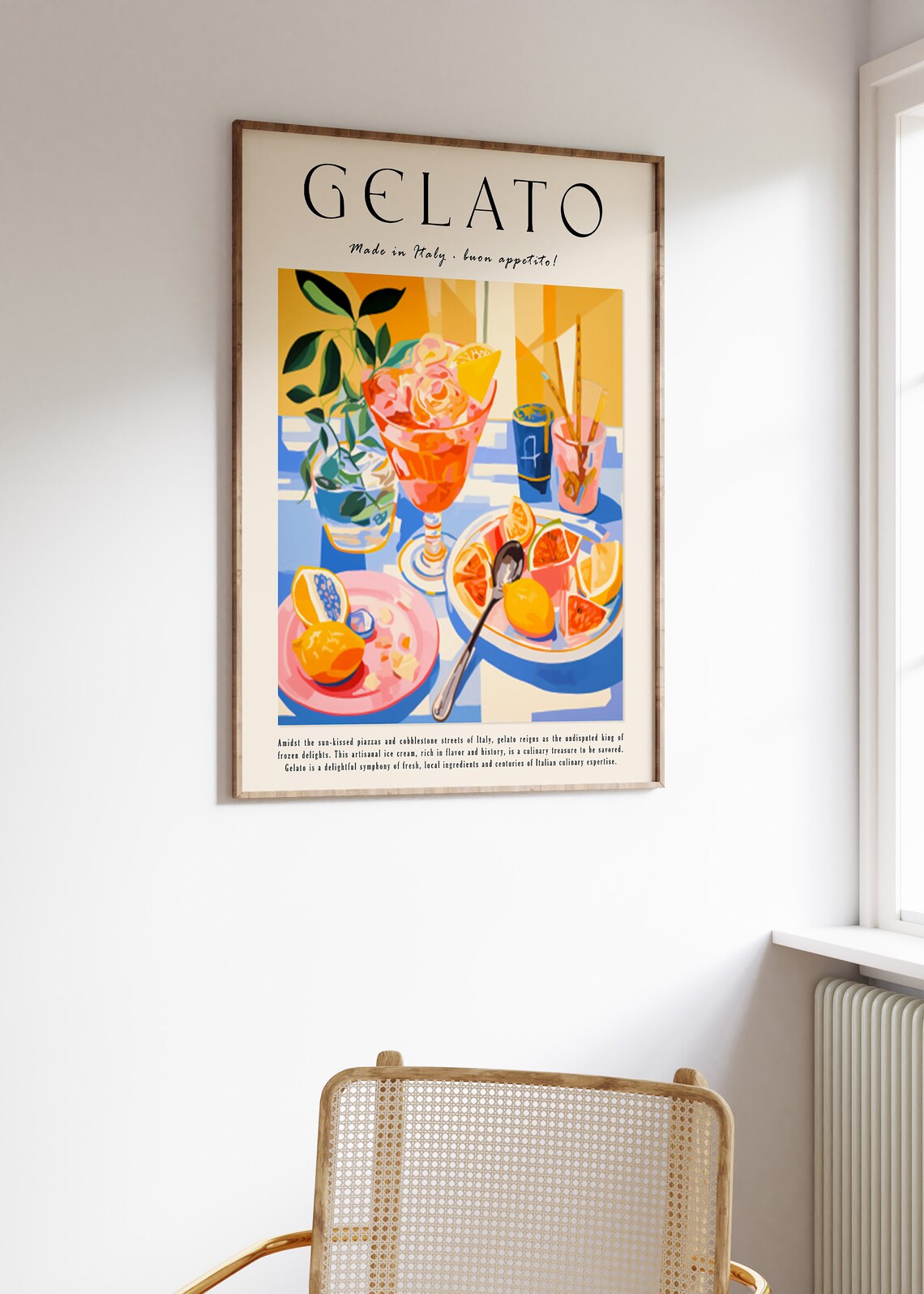 Italian Gelato Poster, Kitchen Dessert Art Print - Image 3