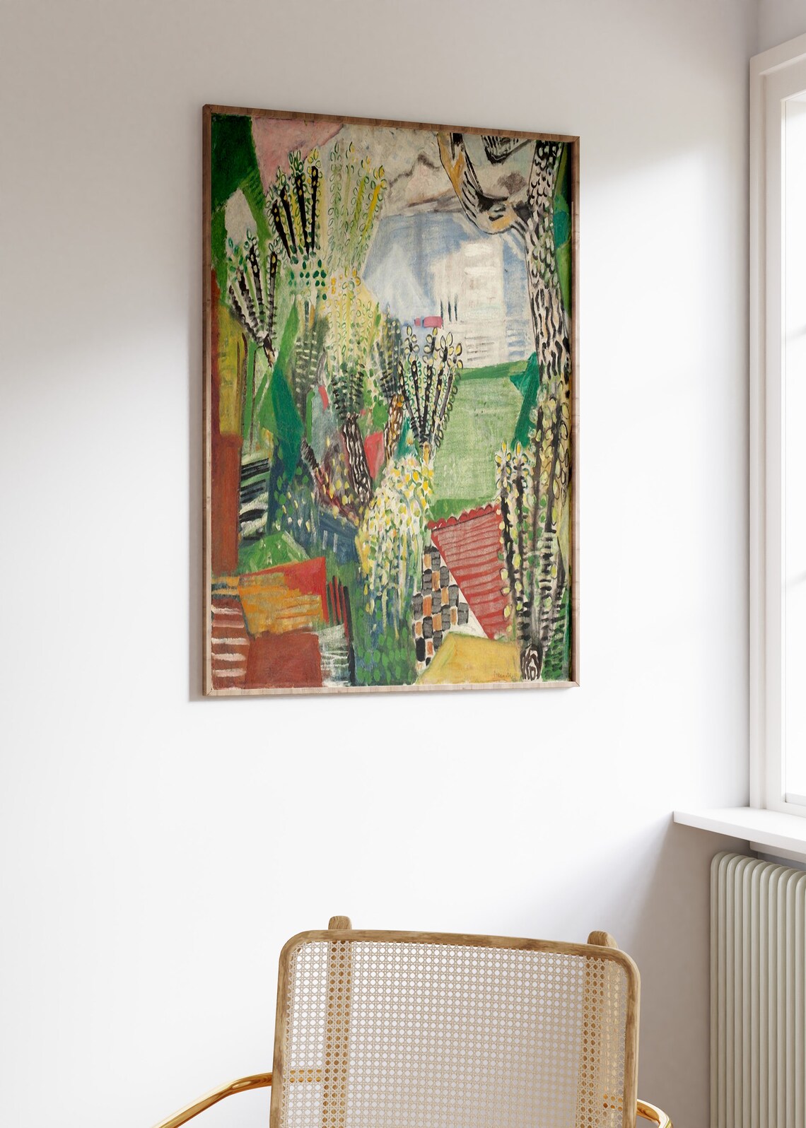 Colorful Fauvist Garden Trees Sunlit Landscape Painting Poster - Image 3