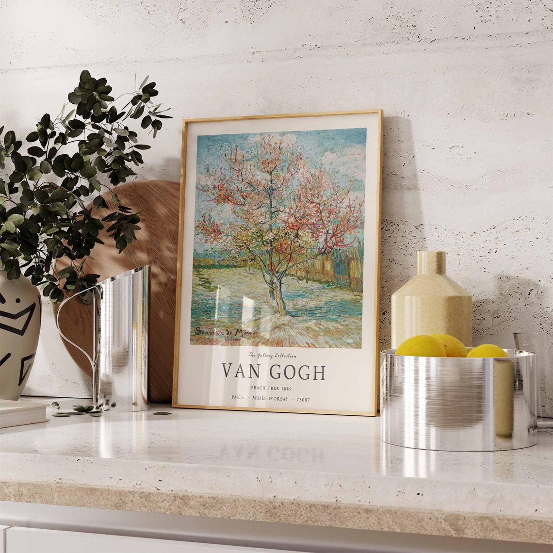 Van Gogh Peach Tree 1889 Blooming Spring Orchard Gallery Art Print - Image 3