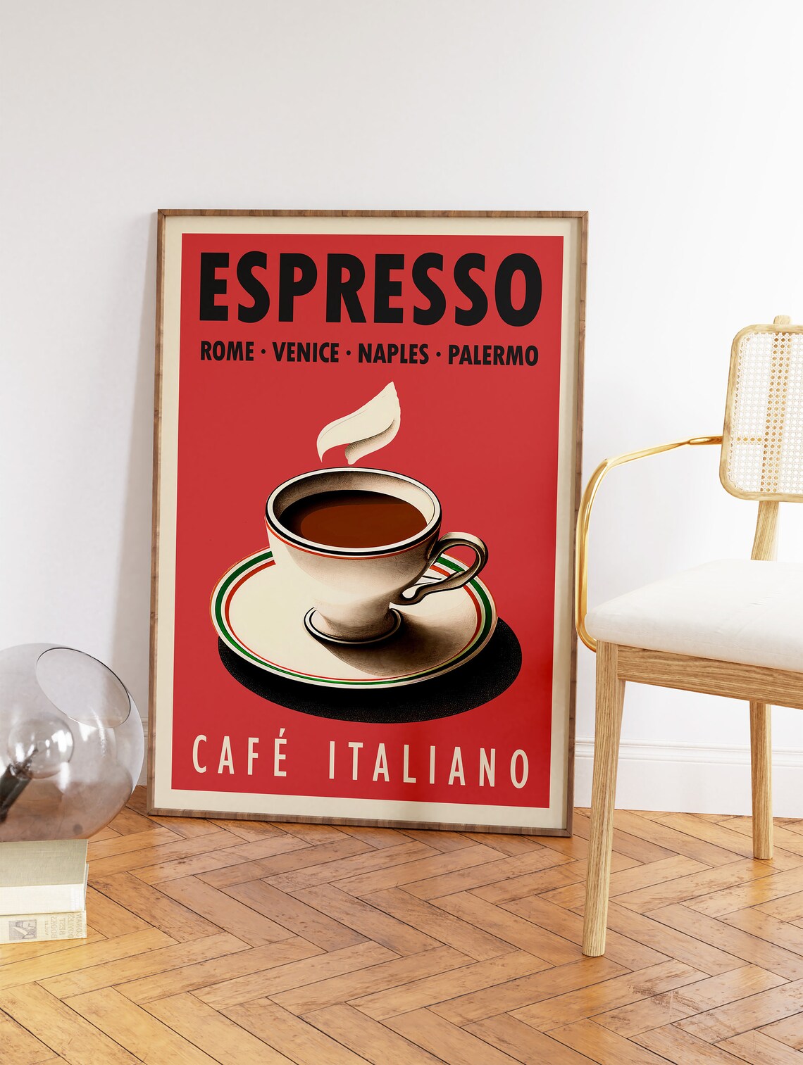 Espresso Coffee Print, Vintage Italian Kitchen Decor - Image 2