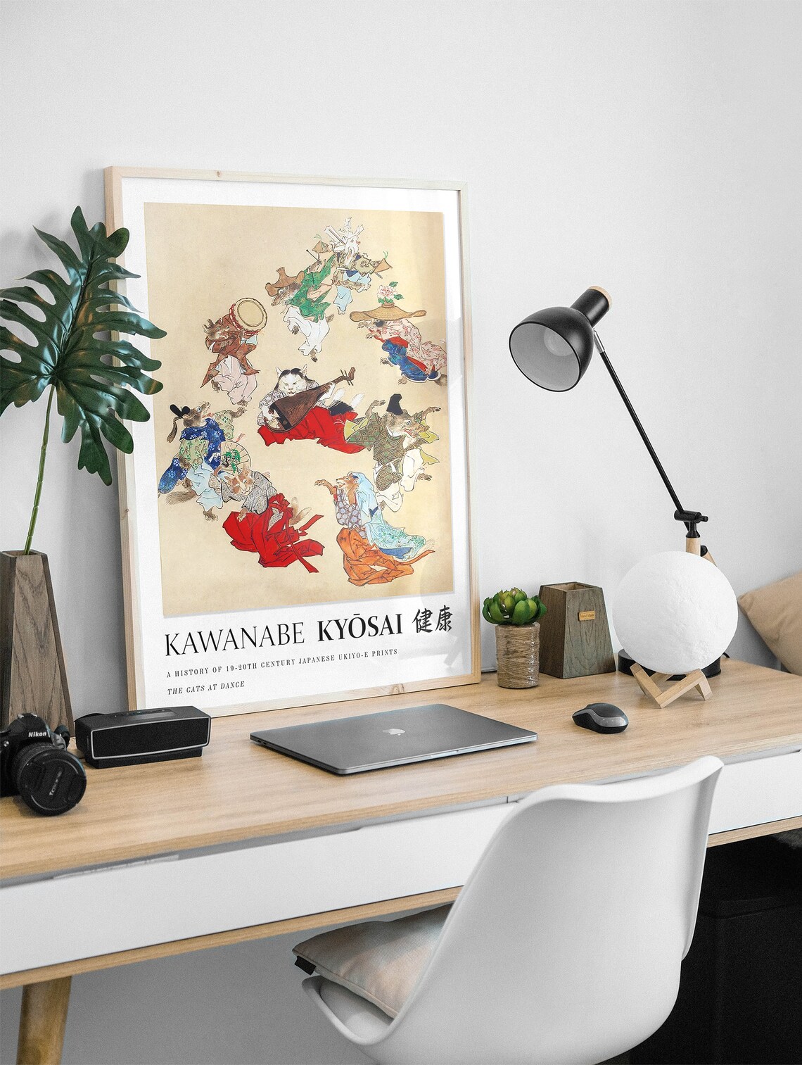 Japanese Cat Print, Vintage Woodblock Art - Image 2