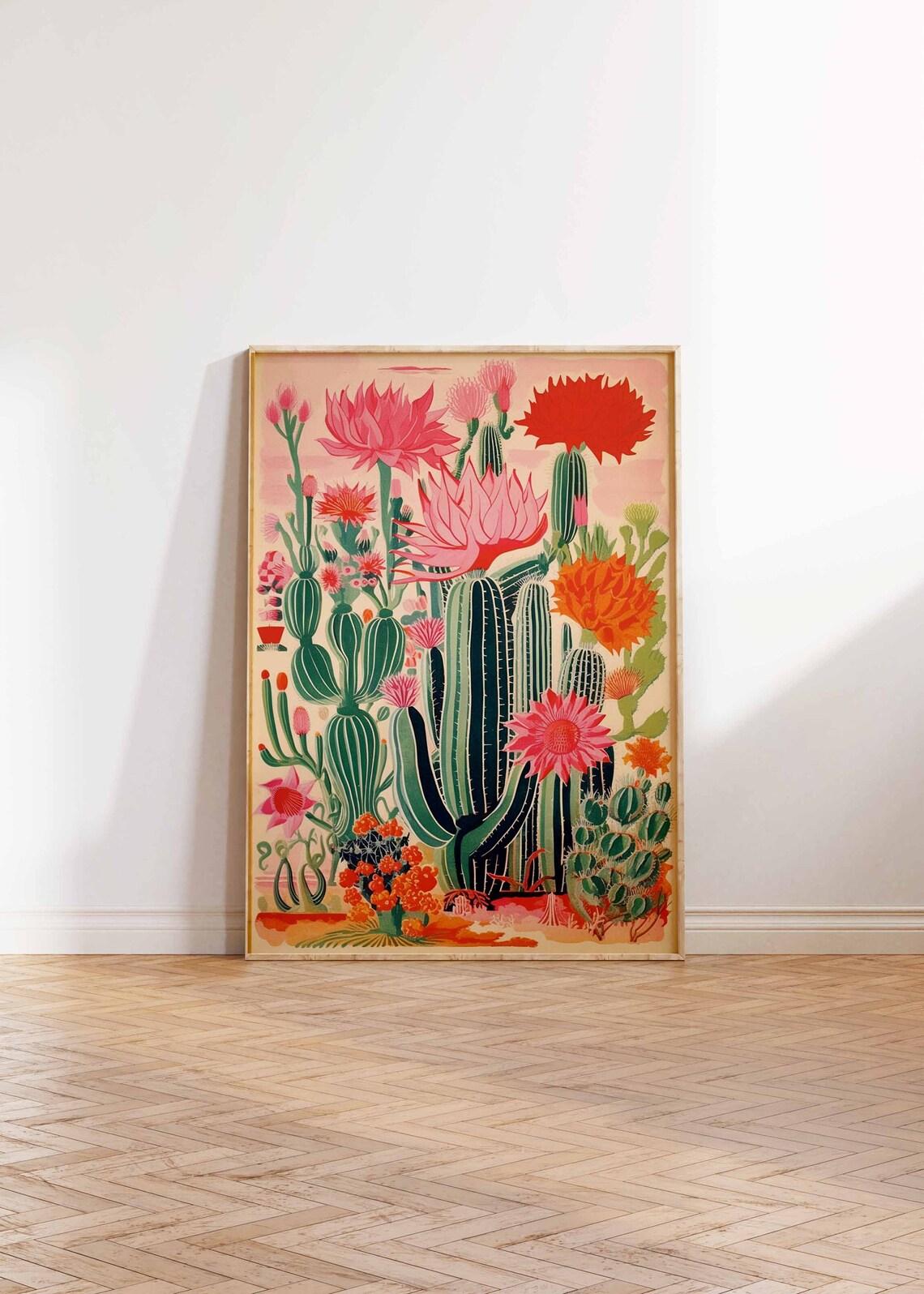 Mexican Cactus Vintage Floral Poster Print - Image 2