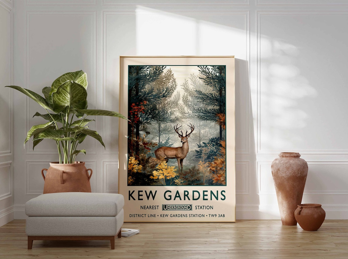 William Morris Deer Print, Vintage London Wall Art - Image 3