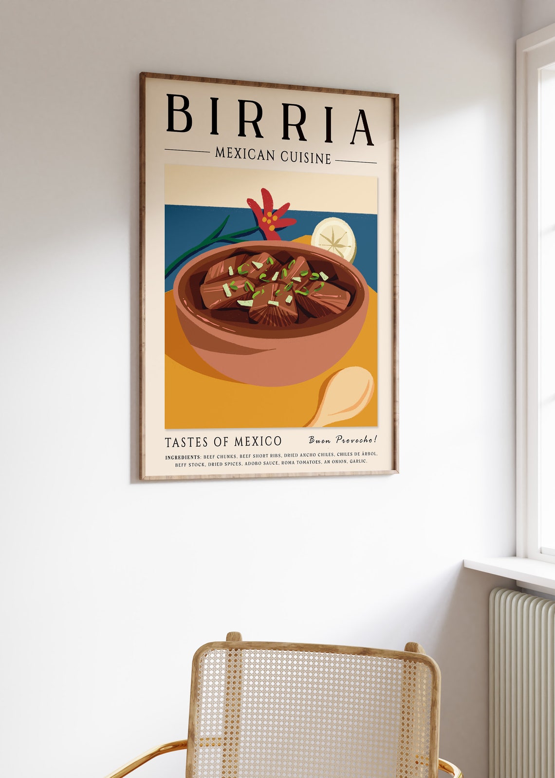 Mexican Food Poster Birria Food Print Travel Poster Kitchen Poster Kitchen Decor Food Art Food And Drink Poster Food Gift Food Art - Image 3