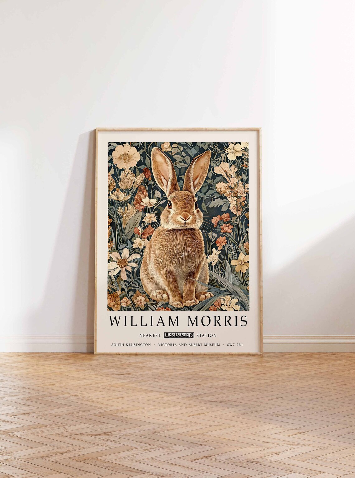 William Morris Rabbit Botanical Art Print - Image 2
