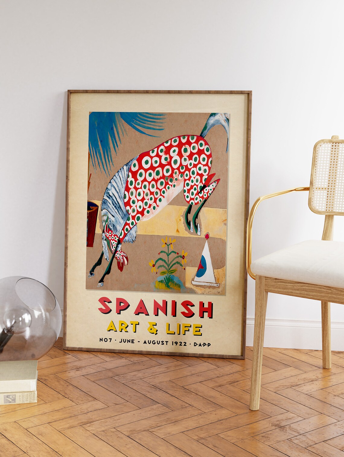 Spanish Exhibition Vintage Travel Poster, Floral Print - Image 3