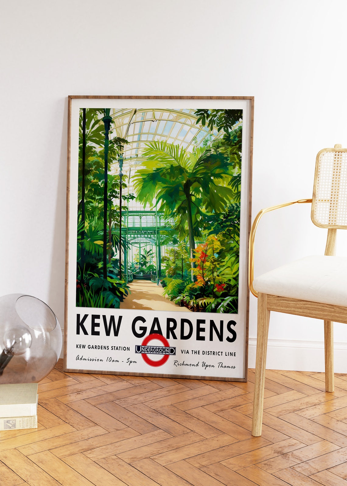 Kew Gardens Palm House District Line London Underground Poster - Image 2