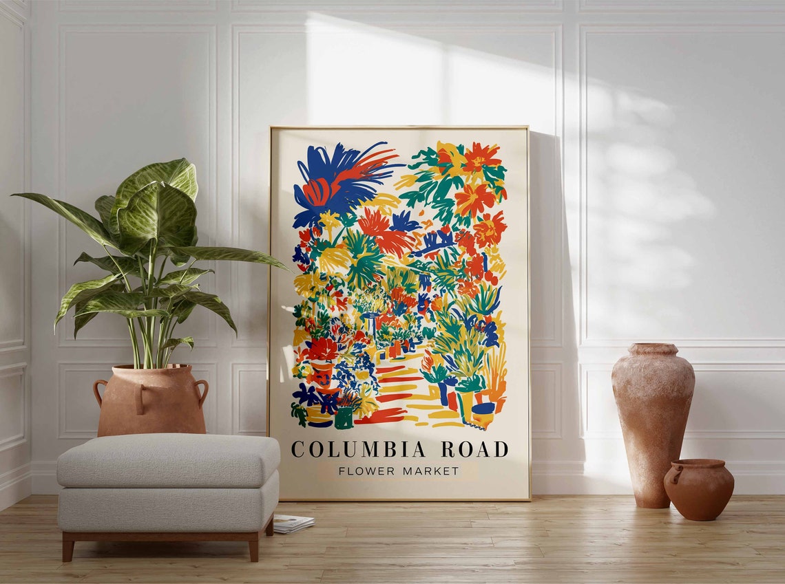 Columbia Road Poster London Print London Art London Poster London Travel Print William Morris Print Vintage Decor - Image 3