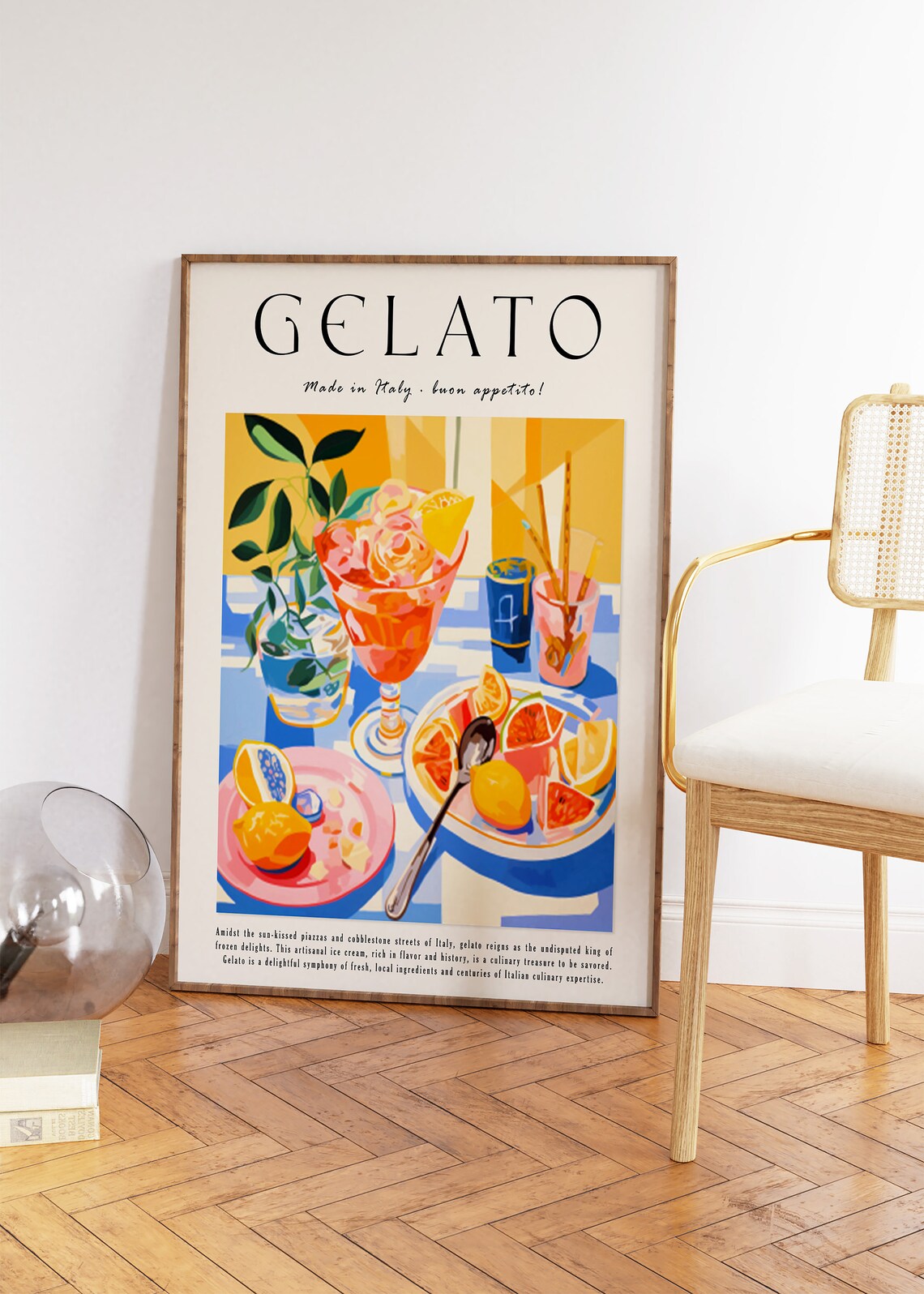 Italian Gelato Poster, Kitchen Dessert Art Print - Image 2