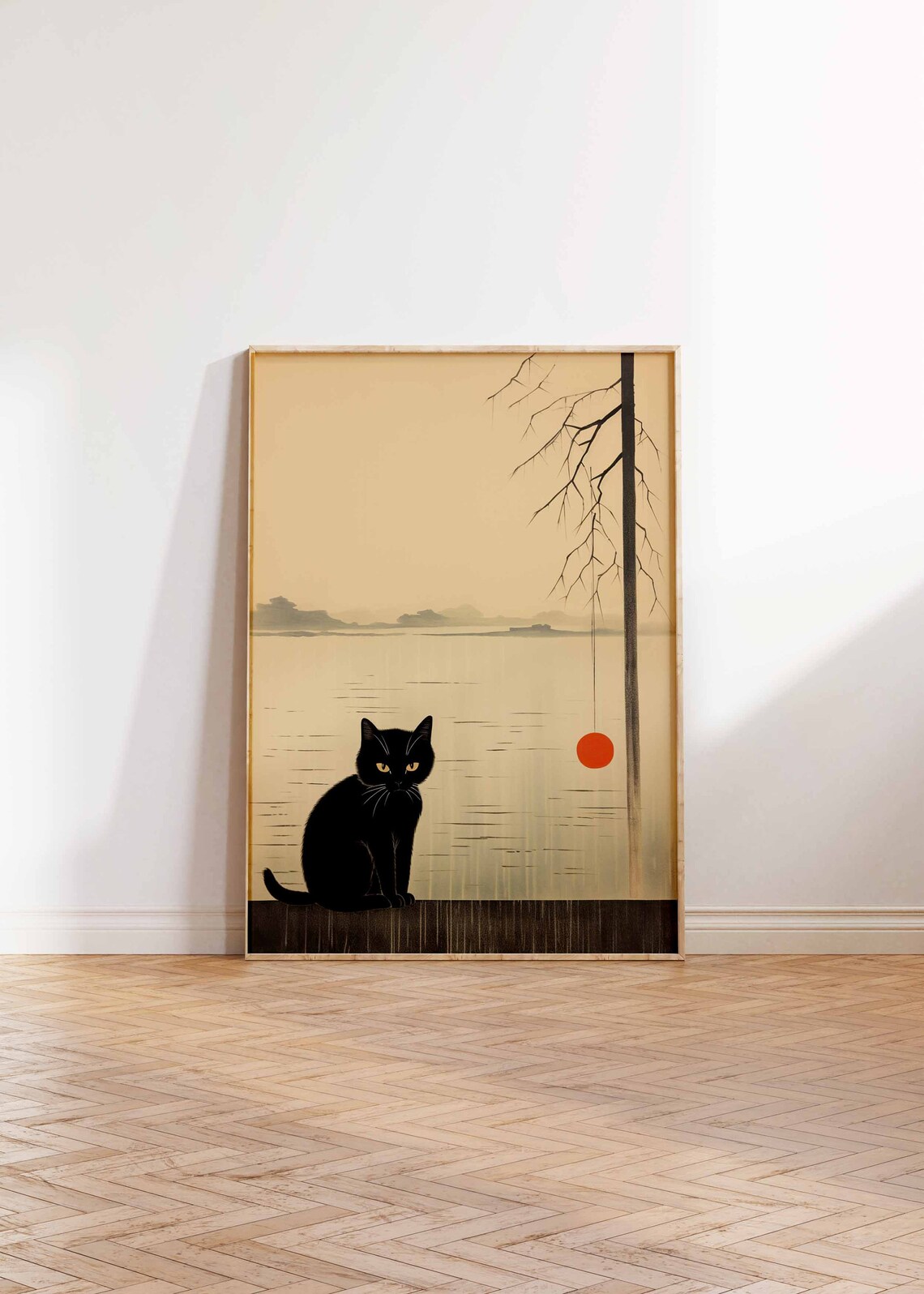 Vintage Japanese Cat Poster, Ukiyo-e Cat Art Print - Image 2