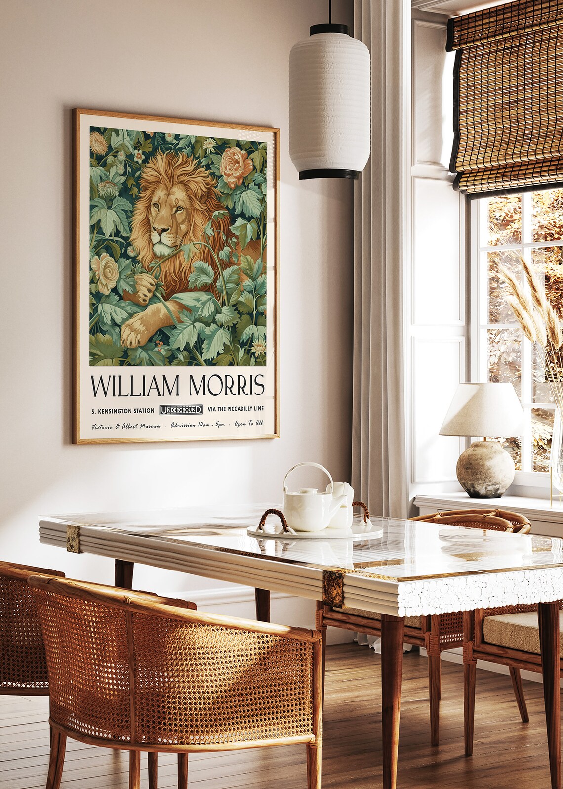 William Morris Exhibition Poster, Kew Gardens Lion - Image 2