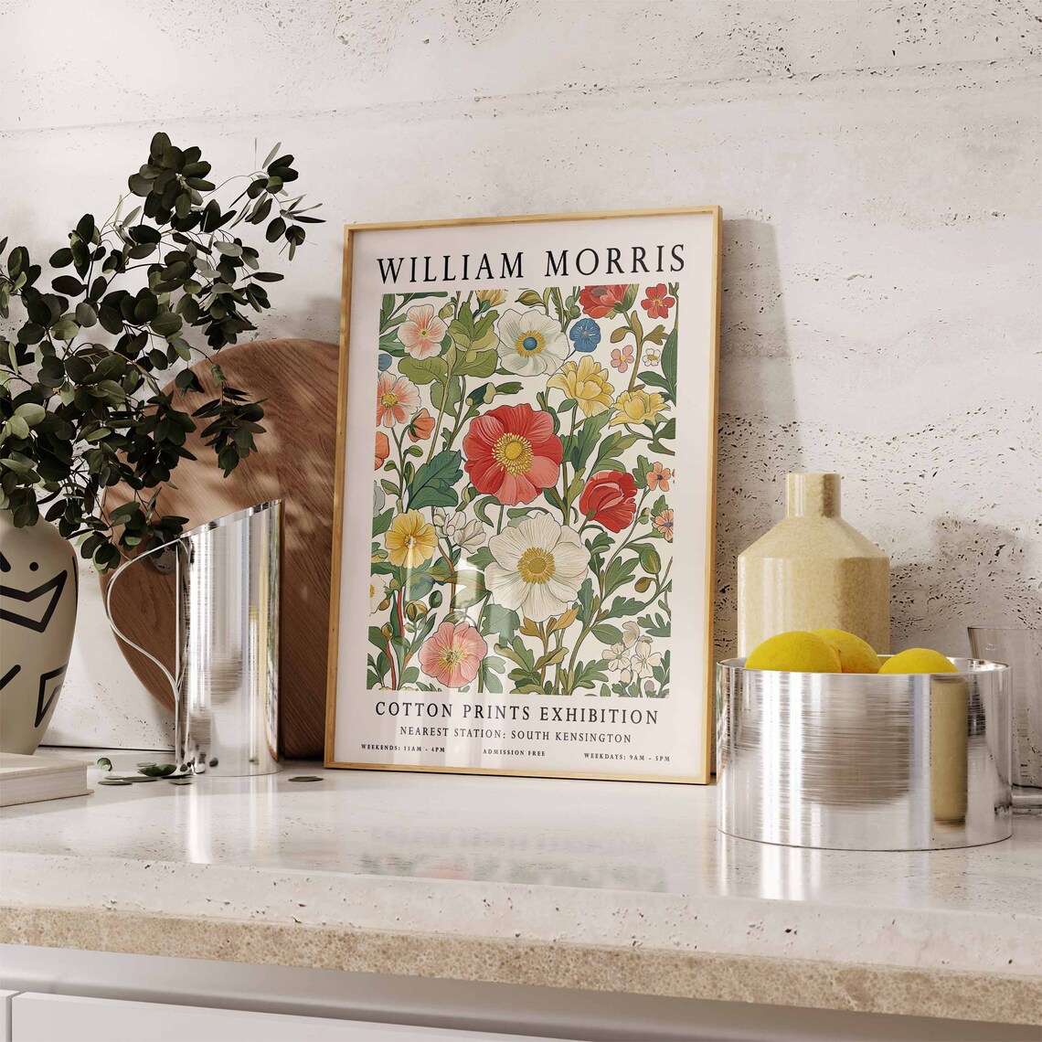 William Morris Colorful Wildflower Meadow Floral Pattern Poster - Image 2