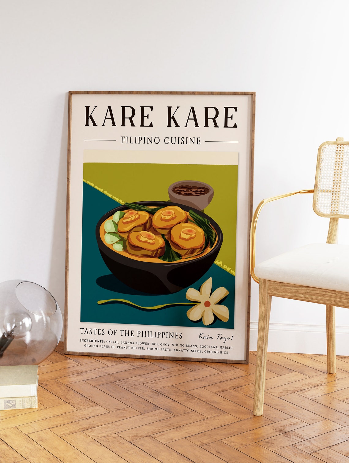 Kare Kare Filipino Food Poster Filipino Food Print Philippines Food Kitchen Poster Kitchen Decor Asian Food Print Food Gift - Image 2