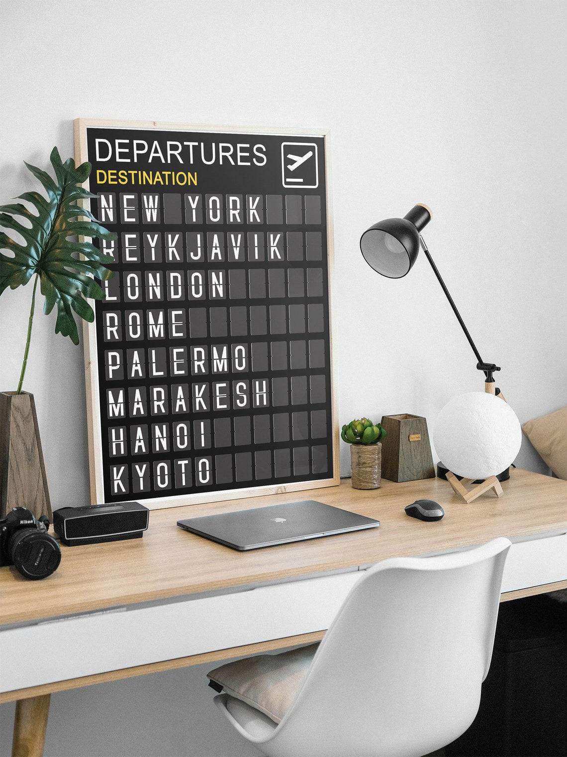 Airport Departure Board World Destinations Split Flap Poster - Image 3