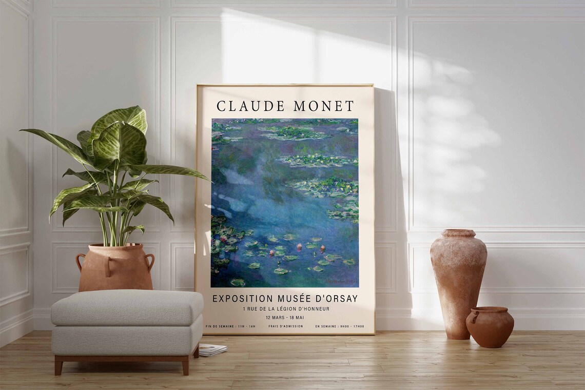 Monet Water Lilies Exhibition Poster Print - Image 2