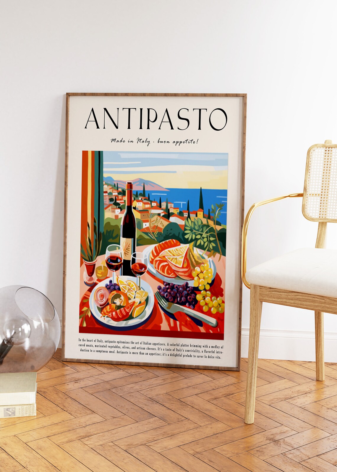 Italian Antipasto Food Poster, Kitchen Decor Art Print - Image 3