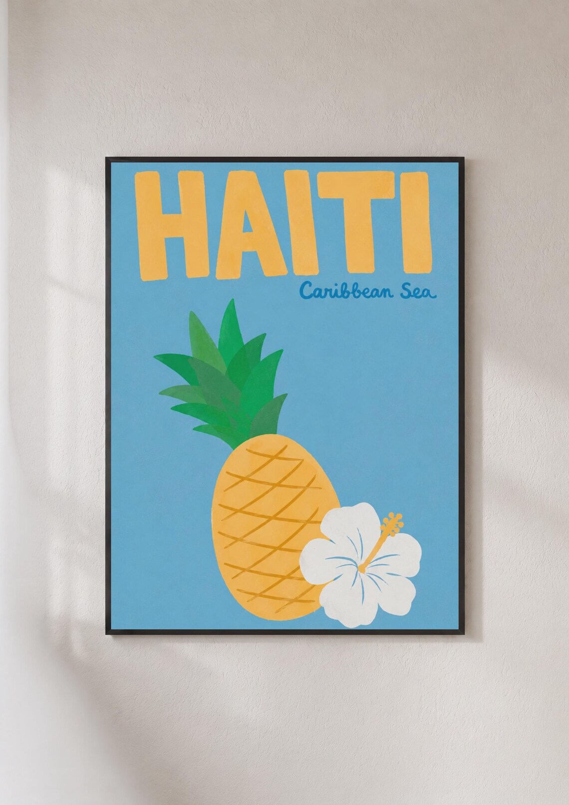 Haiti Caribbean Sea Travel Poster, Tropical Poster