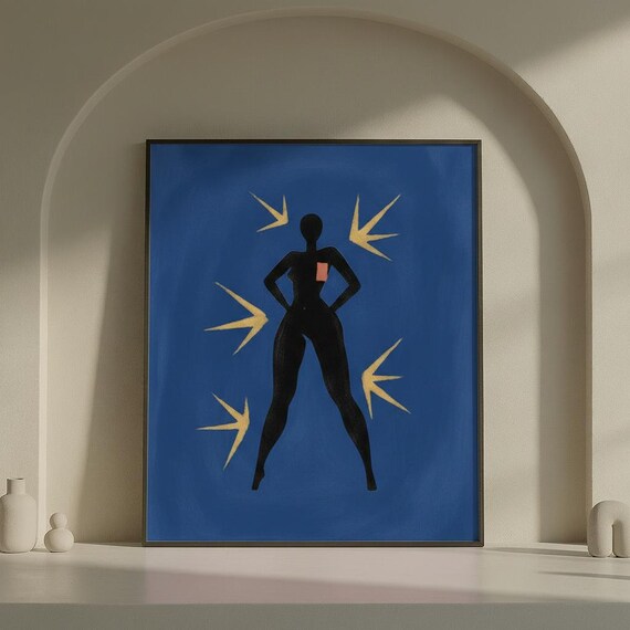 Abstract Female Figure Print Bold Minimalist Wall Art