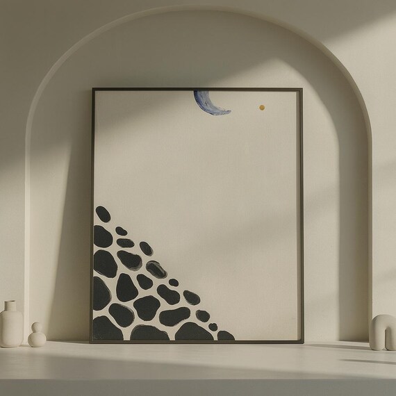 Minimalist Zen Landscape Print Neutral Abstract Wall Art