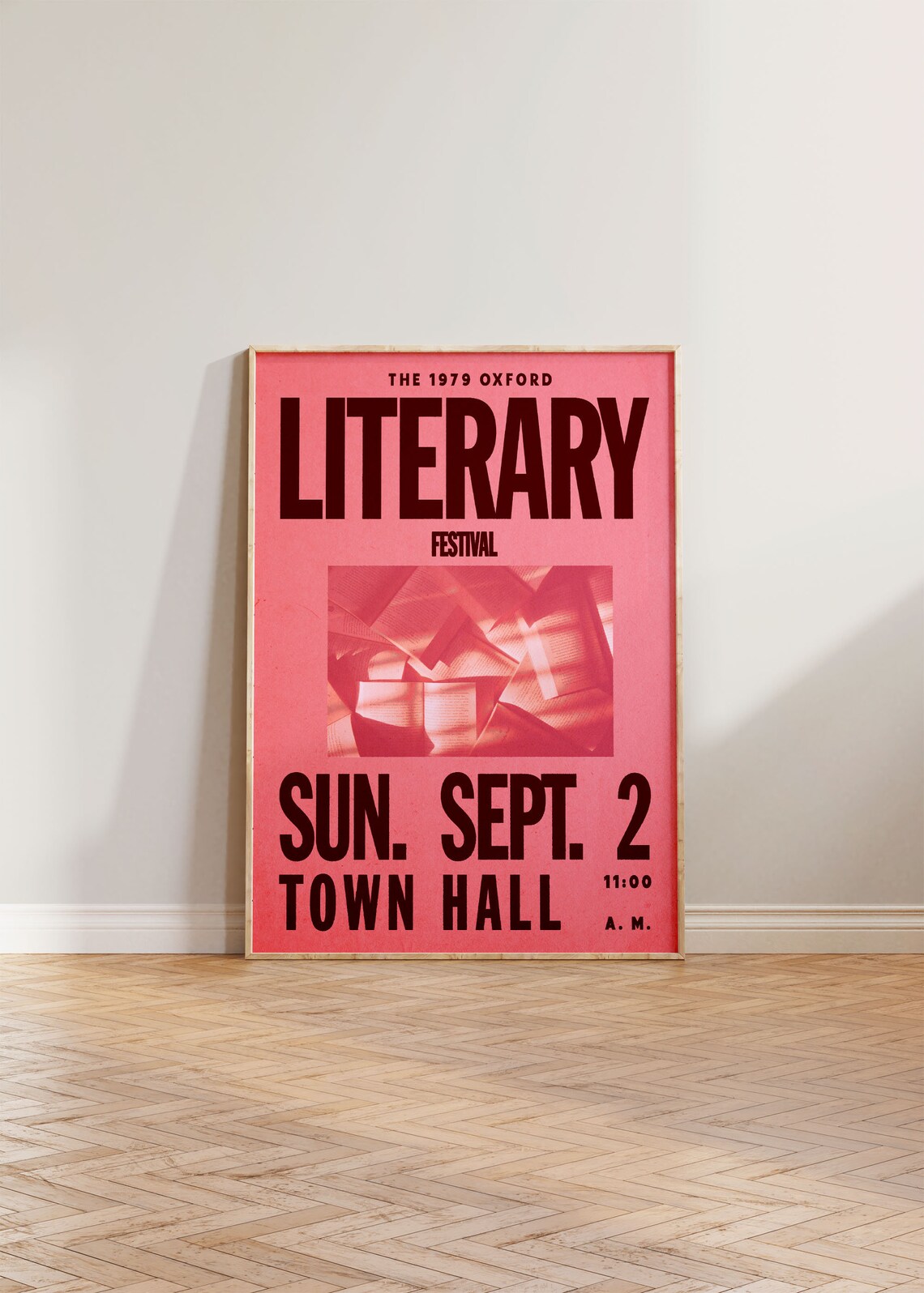Retro Book Print, Vintage Literary Poster