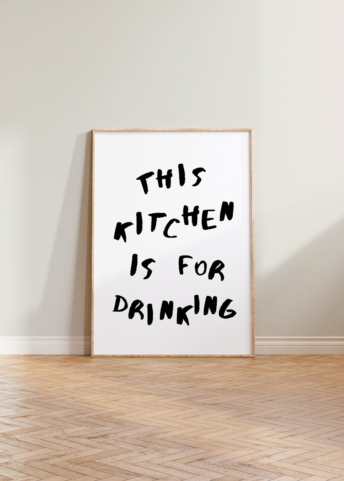 Retro Kitchen Drinking Quote Poster Print