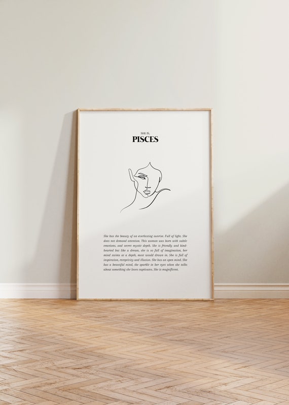 Pisces Zodiac Gift Astrology Star Sign Art Print