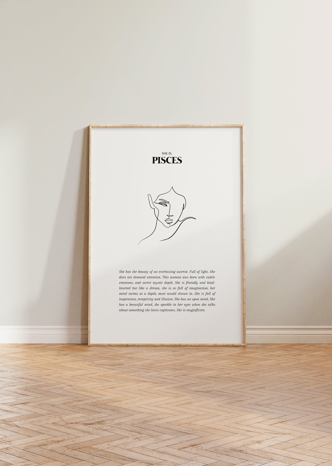 Pisces Zodiac Gift Astrology Star Sign Art Print