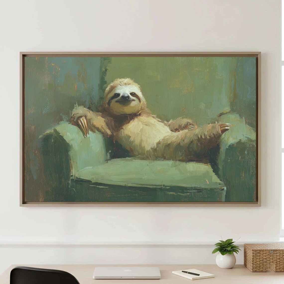 Sloth Funny Animal Art Print For Living Room