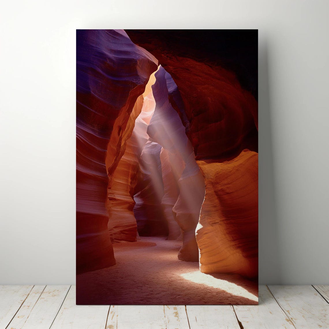 Antelope Canyon Light Beam Slot Canyon Red Rock Desert Art Poster