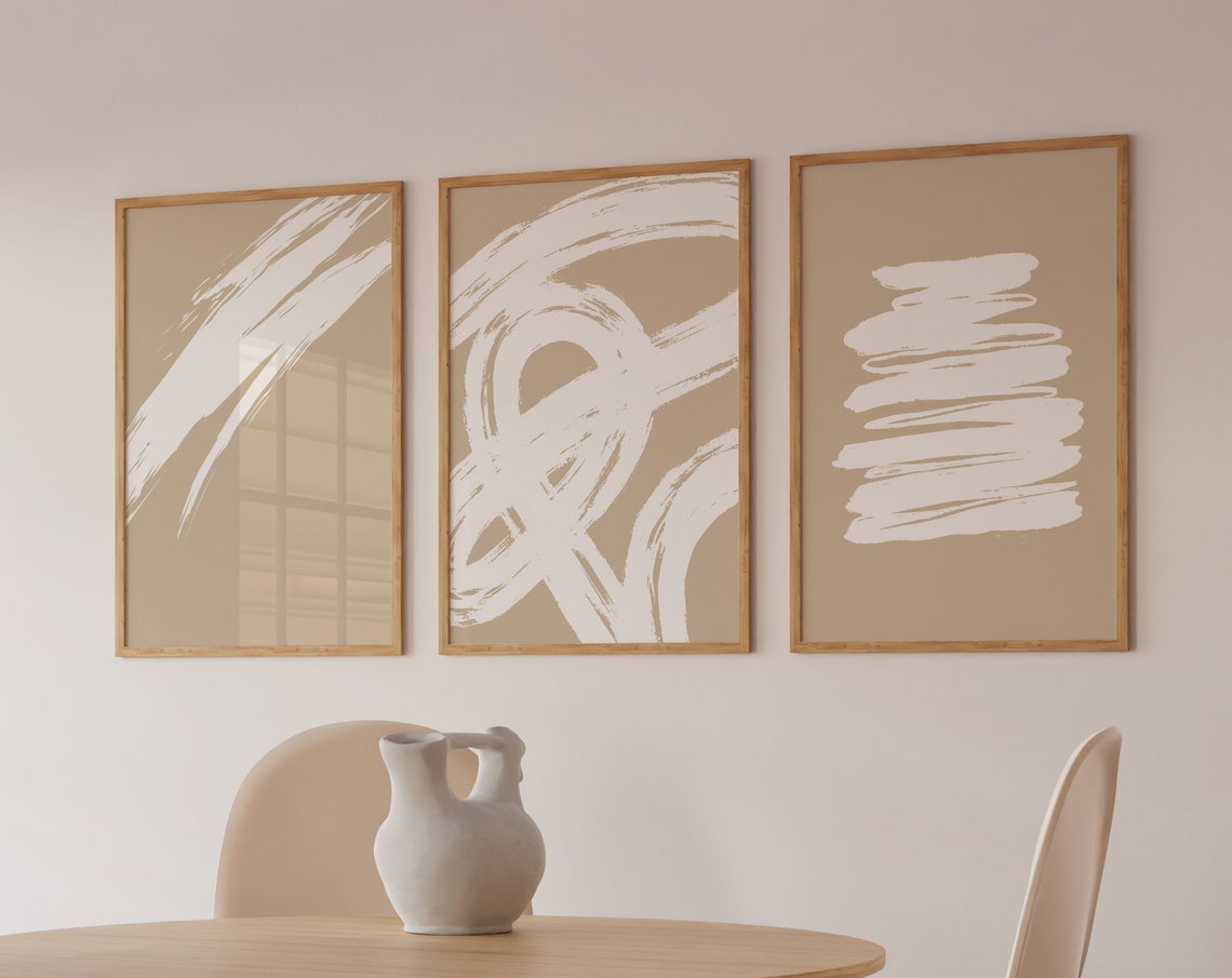 Abstract Paint Stroke, Minimalist Boho Wall Art Print