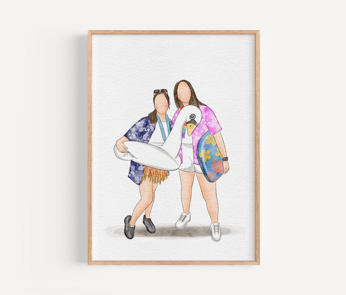 Mother Carrying Toddler From Behind Soft Watercolor Portrait Poster - Image 2