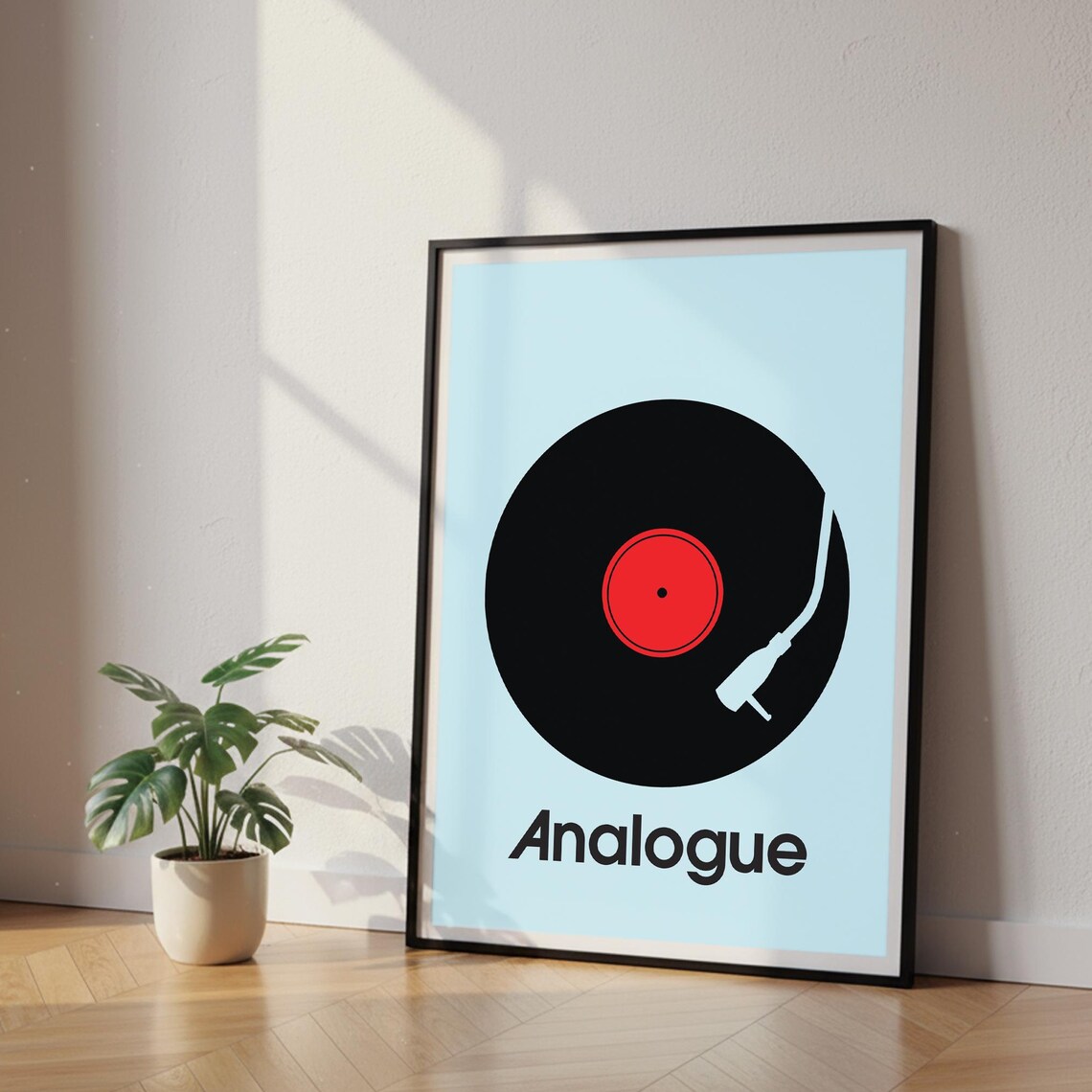 Minimalist Record Player Art Print Analogue Vinyl Silhouette